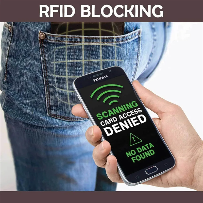 Натуральная кожа RFID блокирующий кошелек из воловьей кожи кредитный держатель