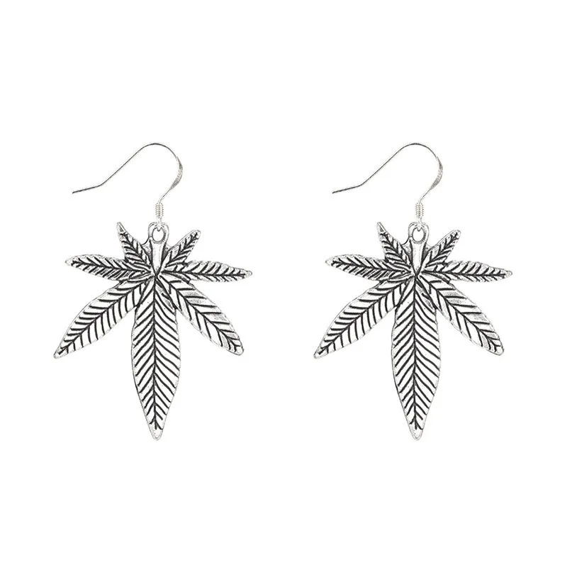2020 New Fashion Vintage Punk Maple Leaf Stud Earrings Women Boho Gold Silver Brincos Gifts for Girls | Украшения и аксессуары