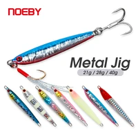 noeby shore casting metal jig fishing lure 21g 28g 40g spoon jigging artificial hard bait for bass sea fishing jigs tackle