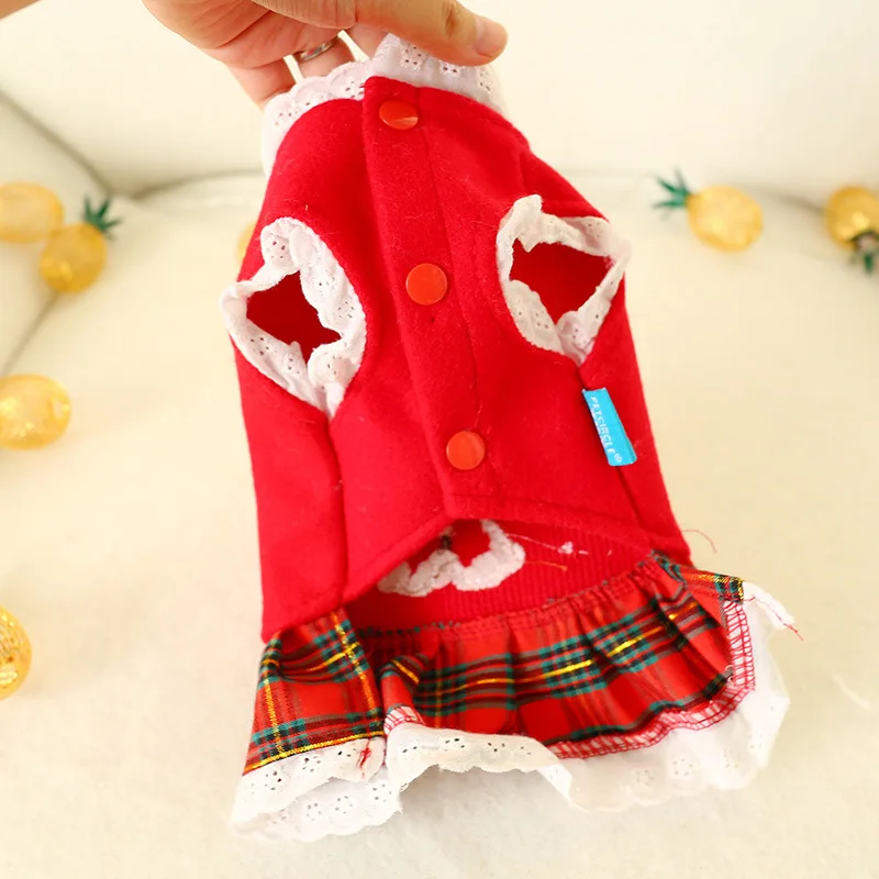 Рождественское пальто для собаки зимний теплый красный имбирный хлеб Мужской