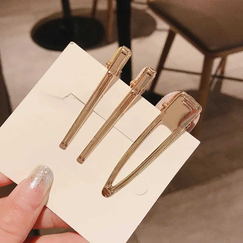 

New Fashion Color Small Fresh Simple Trace Bangs Acrylic Hairpin Hair Claw Barrettes for Women Girl Hair Accessories Headdress