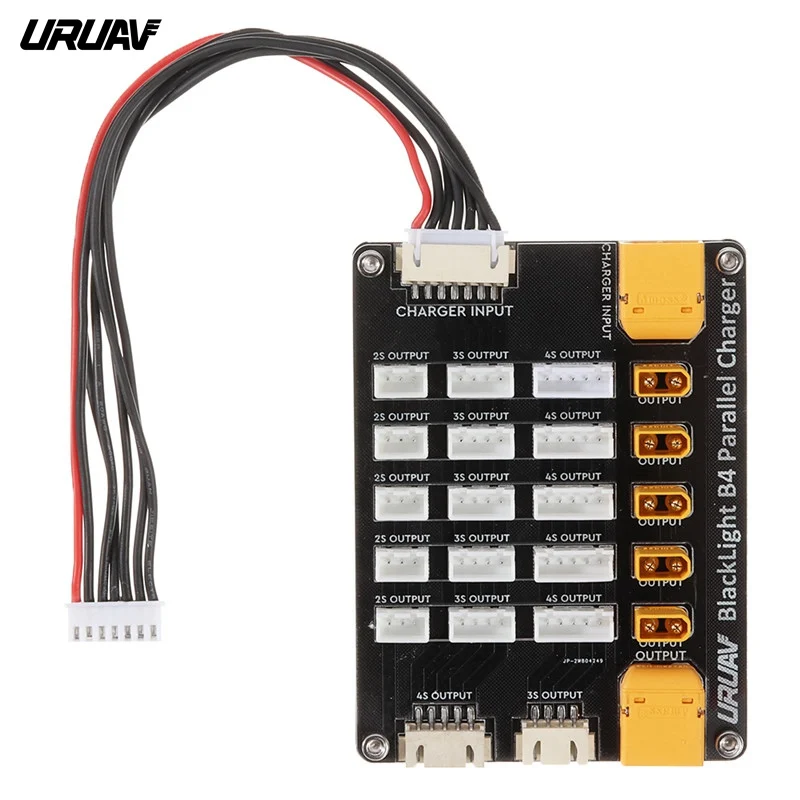 Горячая Распродажа URUAV Blacklight B4 XT30/60 2-4S Lipo батарея вилка параллельное зарядное