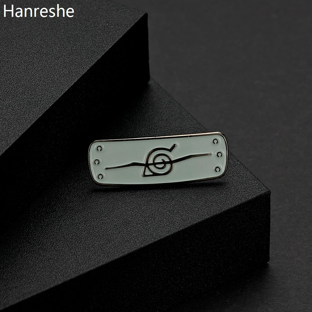 

Anime Naruto Konoha Enamel Brooch Pin Lapel Fashion Jewelry Accessories Geometric Alloy Badge Cosplay Gift For Anime Fans
