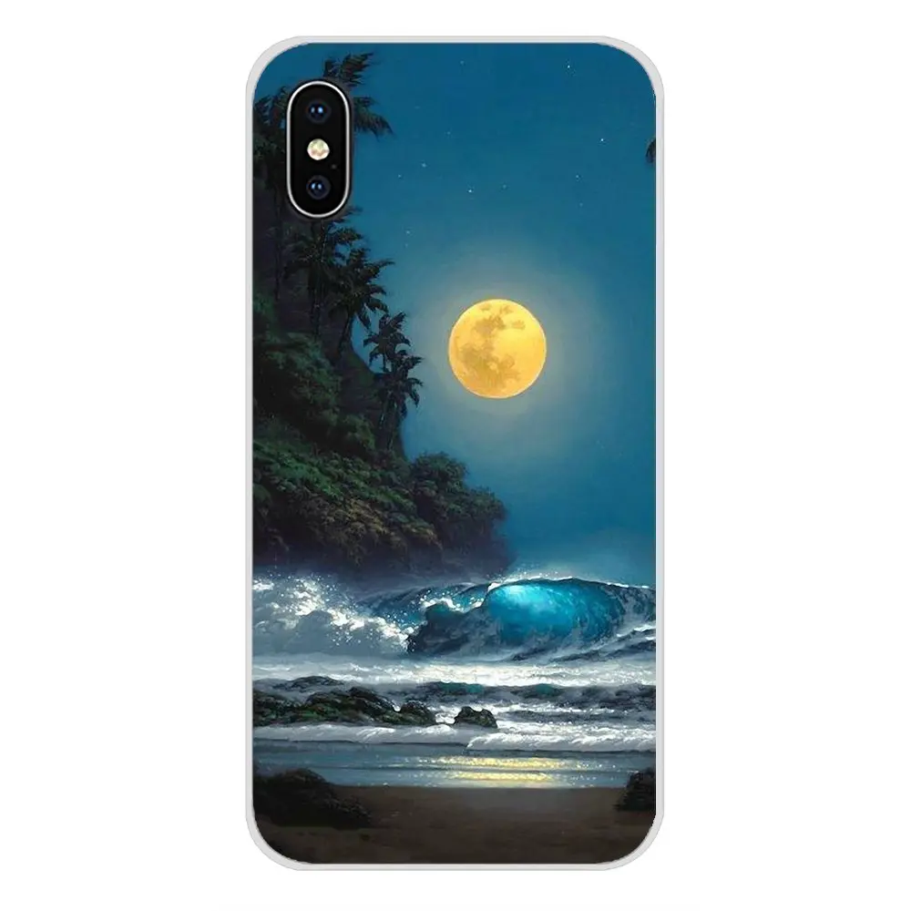 Силиконовый чехол для телефона с красивым рисунком Луны samsung Galaxy S3 S4 S5 Mini S6 S7 Edge S8 S9