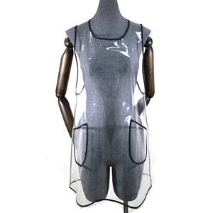 Накидка для парикмахерской UN841, прозрачная накидка из ПВХ, модная рабочая одежда для парикмахера, нагрудник для стрижки волос, фартук для парикмахера