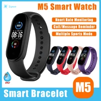 m5 fitness bracelet pedometer heart rate blood pressure monitoring b luetooth compatible multi functional band 5 smart watch