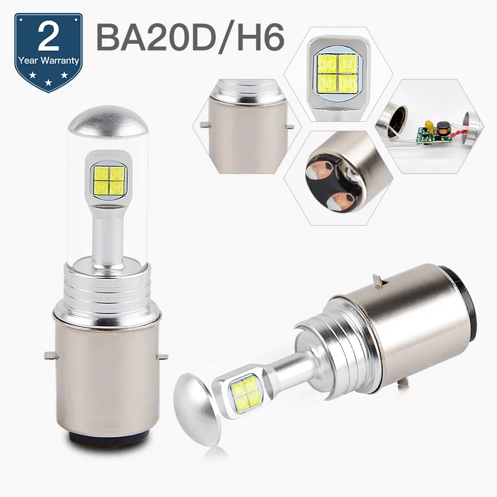 Bevinsee H7 светодиодный фонарь для мотоцикла H1 H3 H4 H7 H11 BA20D лампы 6500K для внедорожников ATV грузовиков UTV грузовиков автомобилей противотуманных фар супер белая лампа
