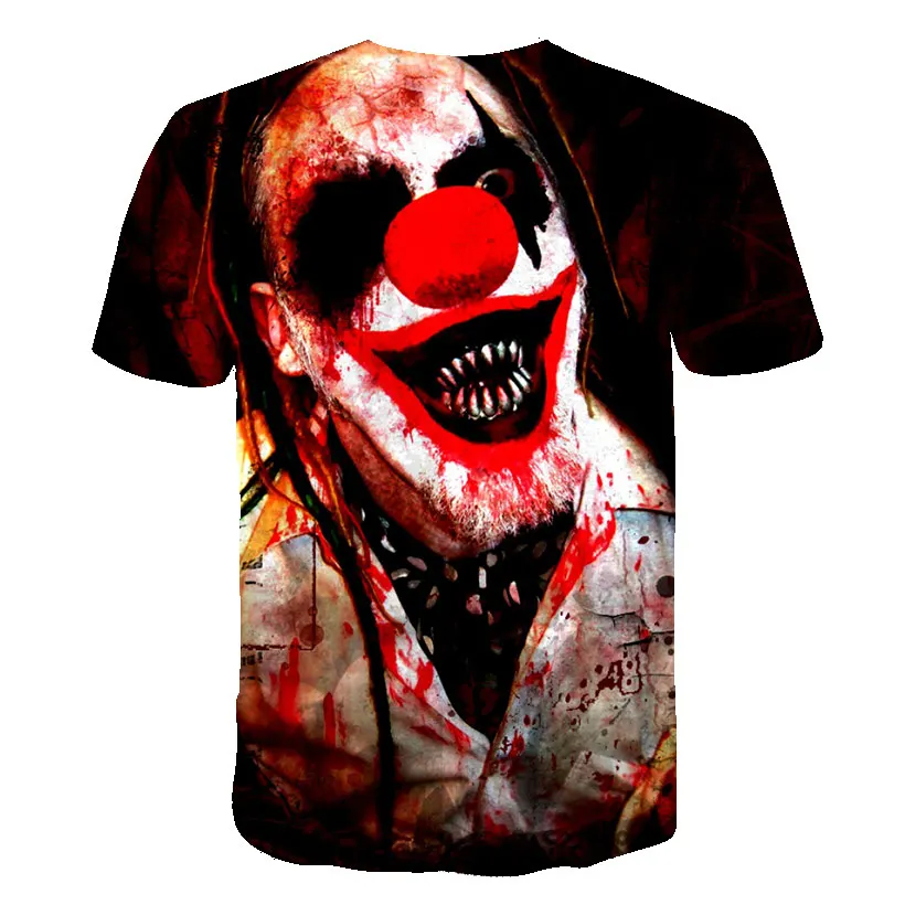 

2020 hot-sale Clown 3D Printed T Shirt Men Joker Face Male tshirt 3d Clown Short Sleeve Funny T Shirts Tops Harajuku T-shirt
