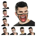 Пылезащитная маска для вечерние НКИ на Хэллоуин, смешные маски с улыбающимися мультяшками, реквизит для косплея и страха для женщин и мужчин, аксессуары для украшения на Хэллоуин