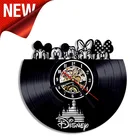 CD виниловые настенные часы современный дизайн Мультяшные черные настенные часы домашний декор часы Relogio Parede для детей Подарки 2019 Новинка