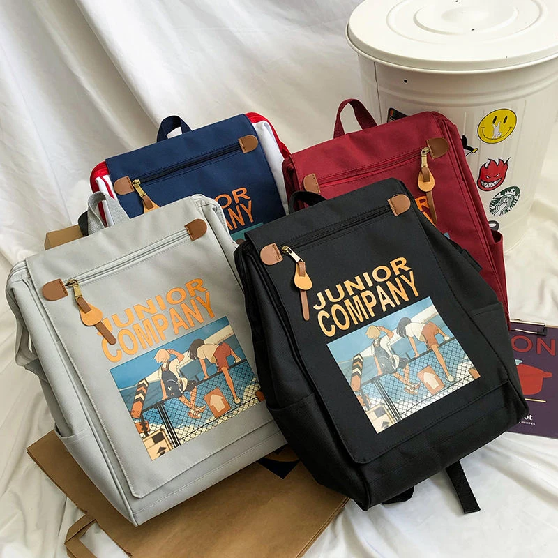Рюкзак женский нейлоновый мягкий с принтом в стиле ретро Харадзюку 2020 | Багаж и
