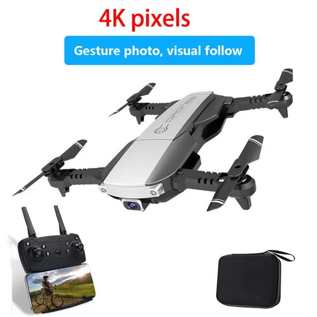 4K BLACK Мини WiFi FPV RC Дрон 4K камера оптический поток 1080P HD Двойная камера воздушная видео RC Квадрокоптер самолет вертолет игрушки Детский подарок - Цвет: 4K BLACK
