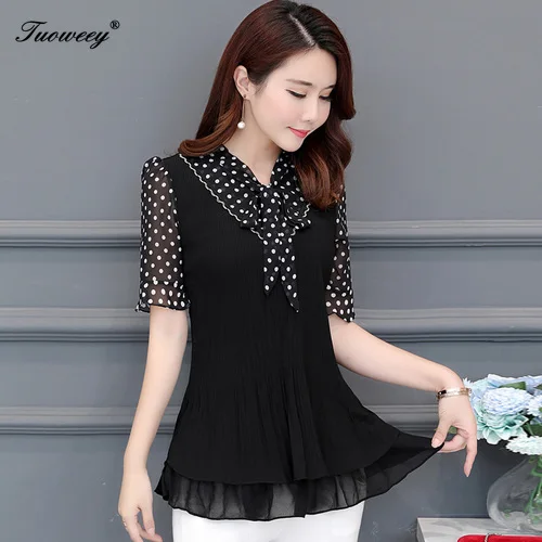 Women's Tunics Plus Size Chiffon Leopard Blouse Shirt Ruffle Womens Tops and Blouses Blusas Mujer De Moda 2019 short sleeve tops | Женская