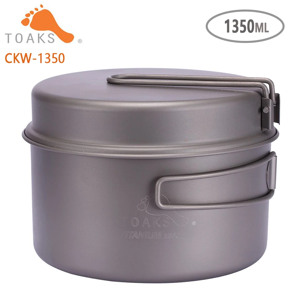 買取 Toaks CKW-1350 チタン屋外キャンプパンアウトドアキャンプハイキング調理器具バックパッキングピクニックセット折り畳まハンドル