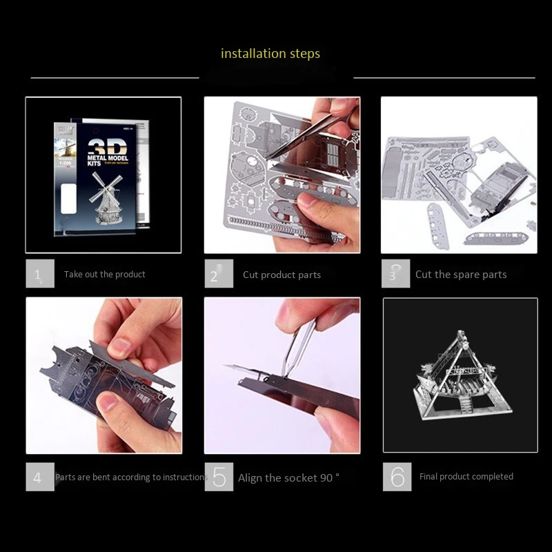 

3D Metal Model Kit Viking Ship Assembly Model DIY 3D Cut Model Puzzle Toys For Adult Originality