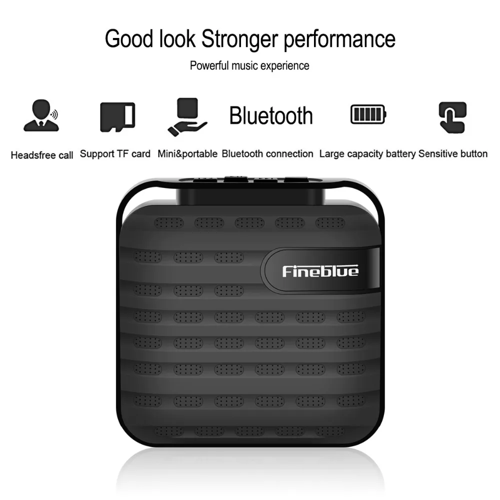 Fineblue MK-16, регулятор баса, металлический Bluetooth беспроводной динамик hifi портативный Беспроводной приемник Поддержка наушники-вкладыши TWS с устройство Hands Free звонков сабвуфер