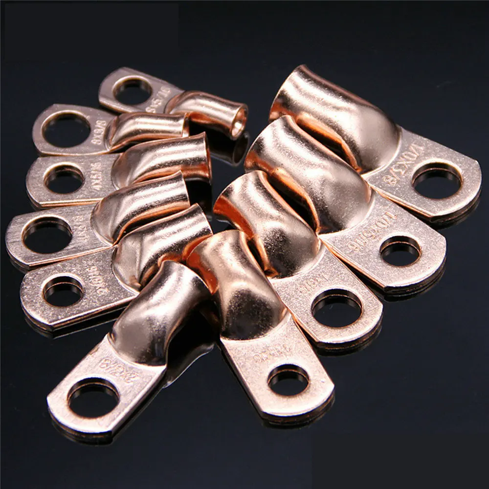 

10 шт., медные клеммы 1/0 AWG,1AWG,2AWG,4AWG,6AWG, 8AWG