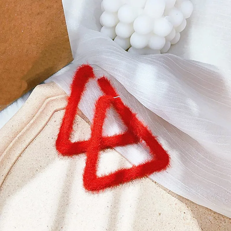 Женские Треугольные Серьги гвоздики простые геометрические серьги в Корейском