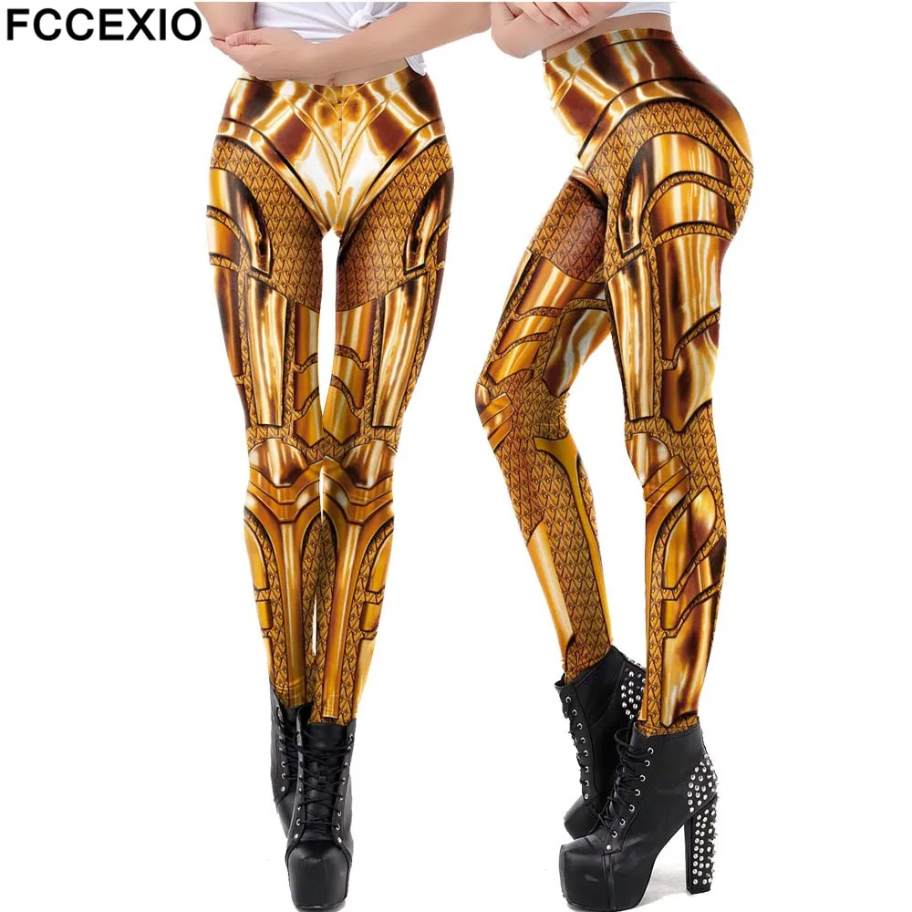FCCEXIO Casual Workout Fitness Pants Party Series Leggings The Wonders Magic Woman Movie Pattern 3D Print Sexy S-XL Leggins