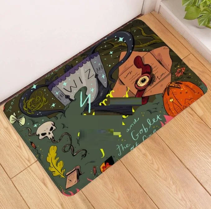 40*60см Гарри Плюшевый Ковер Кубки Смерти Магическая Шляпа Золотые Снитчи Фигурка Действия Подушка Руг Коттон Подарки.