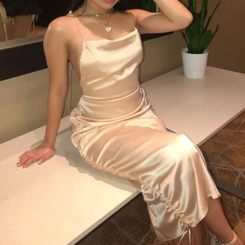 

Summer pleating pure irregular sexy suspender dress nightclub dress women's dress