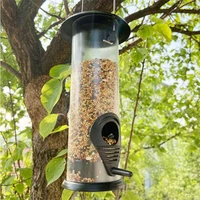 outdoor pvc metal plus plastic bird feeder hanging automatic bird feeder