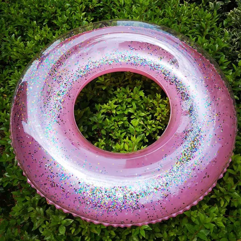 Прозрачный надувной круг для купания блестящий летнего бассейна S55 | Спорт и