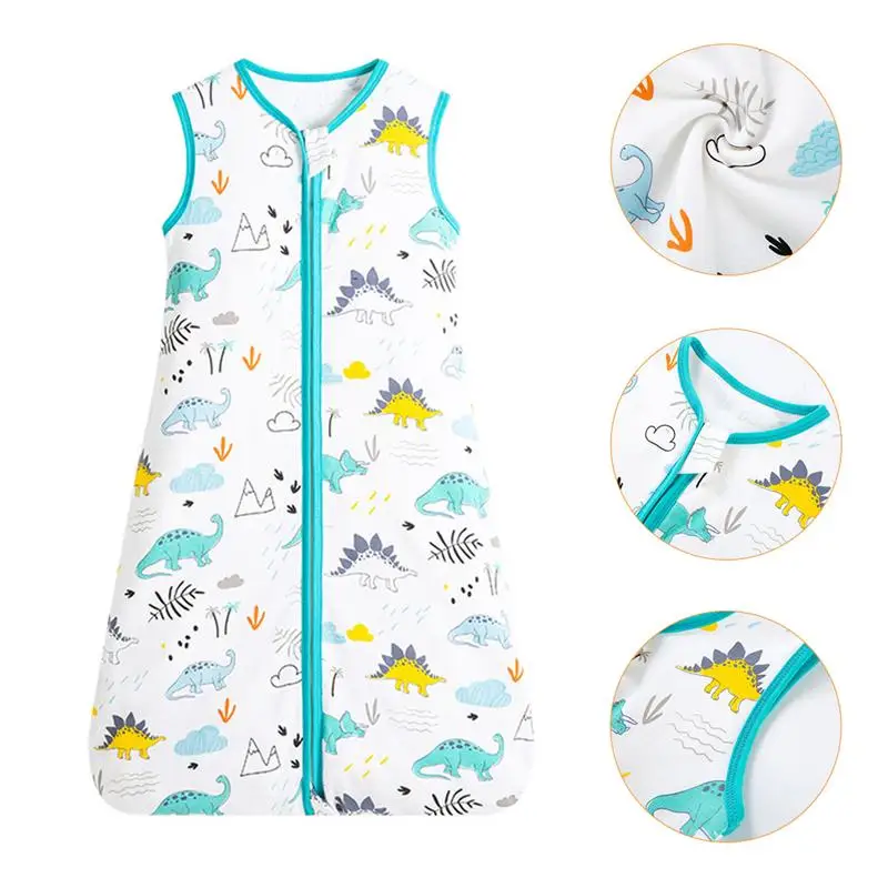

1pc Baby Wearable Blanket Cotton Sleep Bag Sack Unisex Sleeveless Clothes (S)