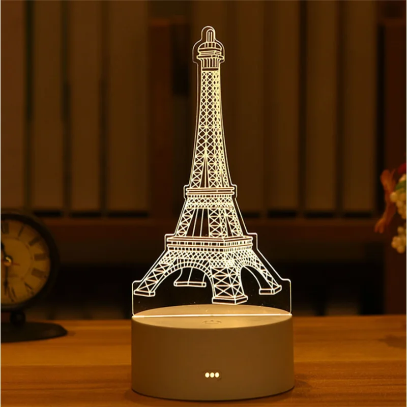 

Valentines Day Gift 3D LED Night Light 7 Colors Table Lamp Home Decor Bulb Touch Sensor Luminarias for Love Dropship