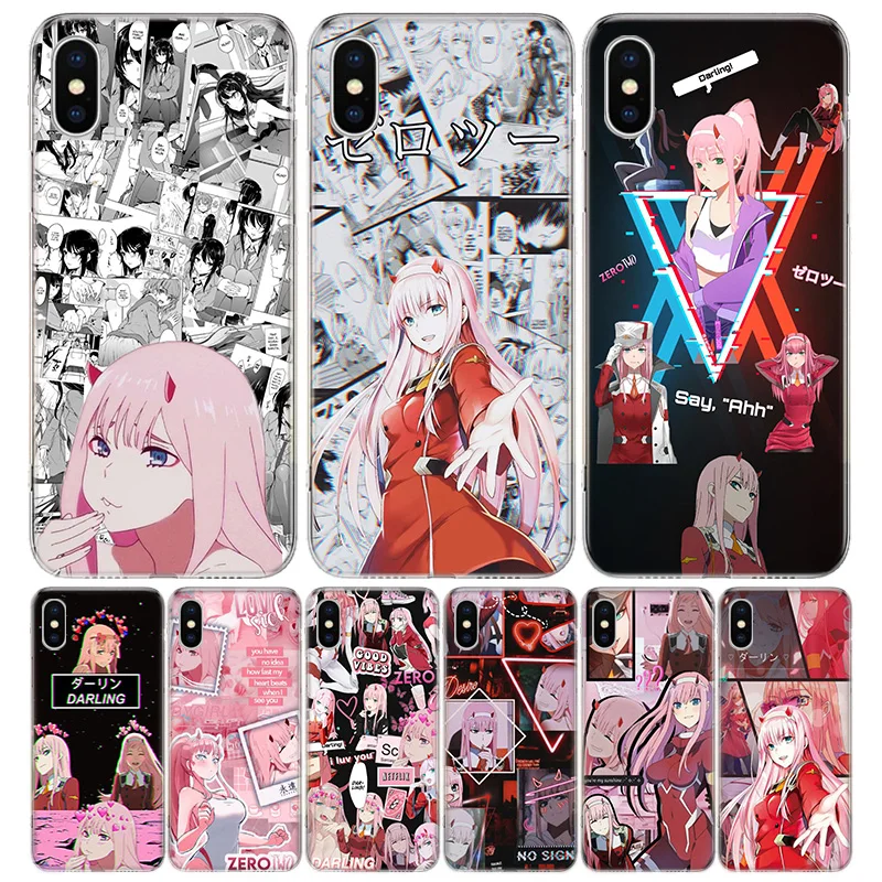 

Zero Two Darling In The FranXX Silicon Call Phone Case For Apple iPhone 11 13 Pro Max 12 Mini 7 Plus 6 X XR XS 8 6S SE 5S + Cove