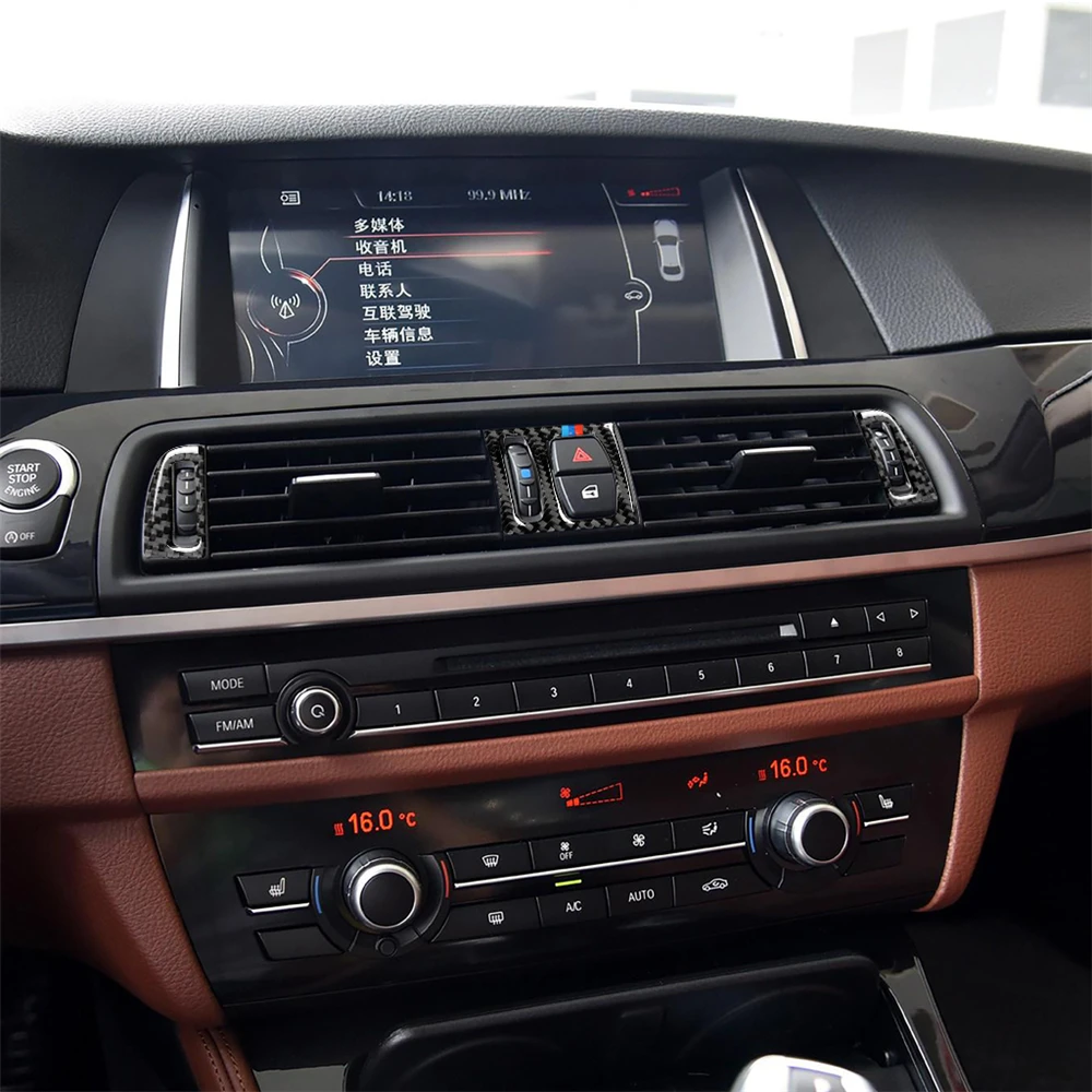 Carbon Fiber Car Interior Decoration Decal Air Conditioner Vent Outer Frame Cover Trim Sticker for BMW 5 Series F10 2011-2017 | Автомобили