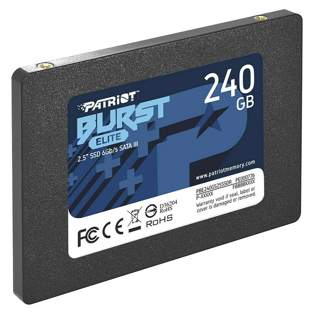 Накопитель SSD Patriot SATA III 240Gb PBE240GS25SSDR Burst Elite 2.5" (PBE240GS25SSDR) | Компьютеры и офис