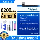 Аккумулятор ykaisсеребрин 6500 мАч, топ-бренд 100%, новинка, для Ulefone Armor 6 Armor6 6E батареи + Бесплатный аккумулятор Gfit