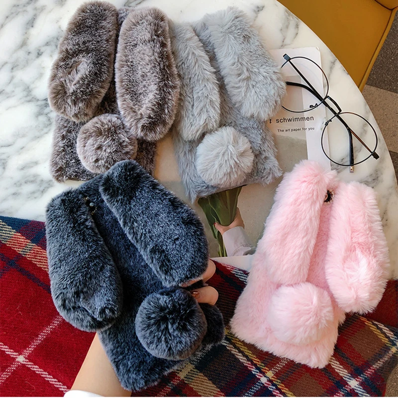 Красивый защитный чехол из меха кролика для Wiko Robby Sunny 2 Plus MAX 3 Mini Tommy Gel Silicone Etui |