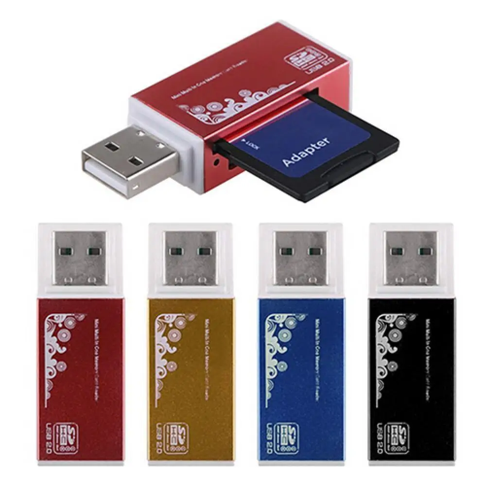 

Card Reader SD USB 2.0 All in 1 Multi Memory Card Reader for Micro SD SDHC TF M2 MMC MS PRO DUOS
