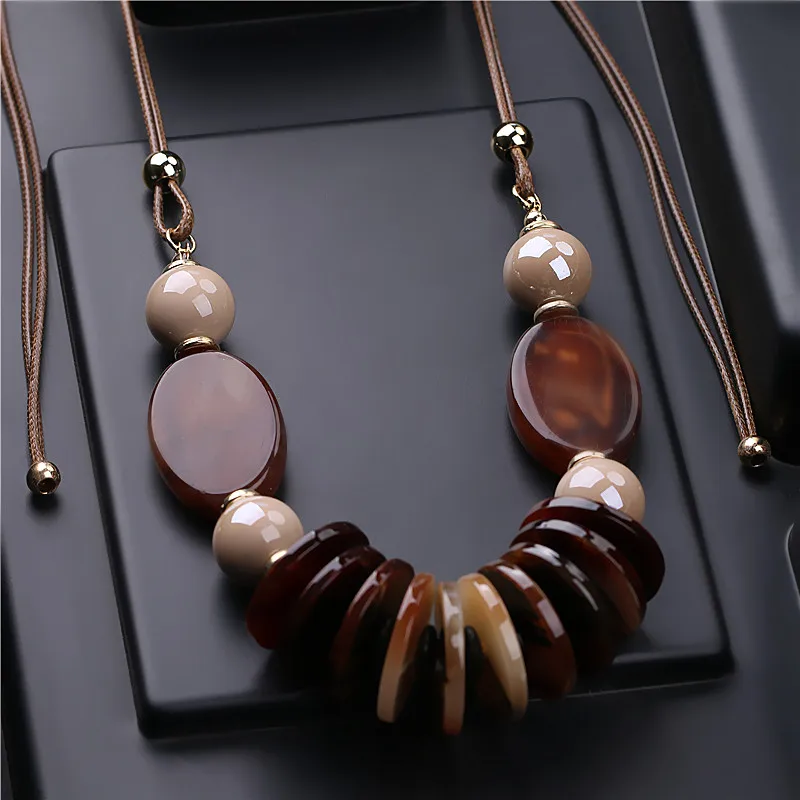 Длинная веревочная цепочка ожерелье из бисера для женщин ювелирные изделия