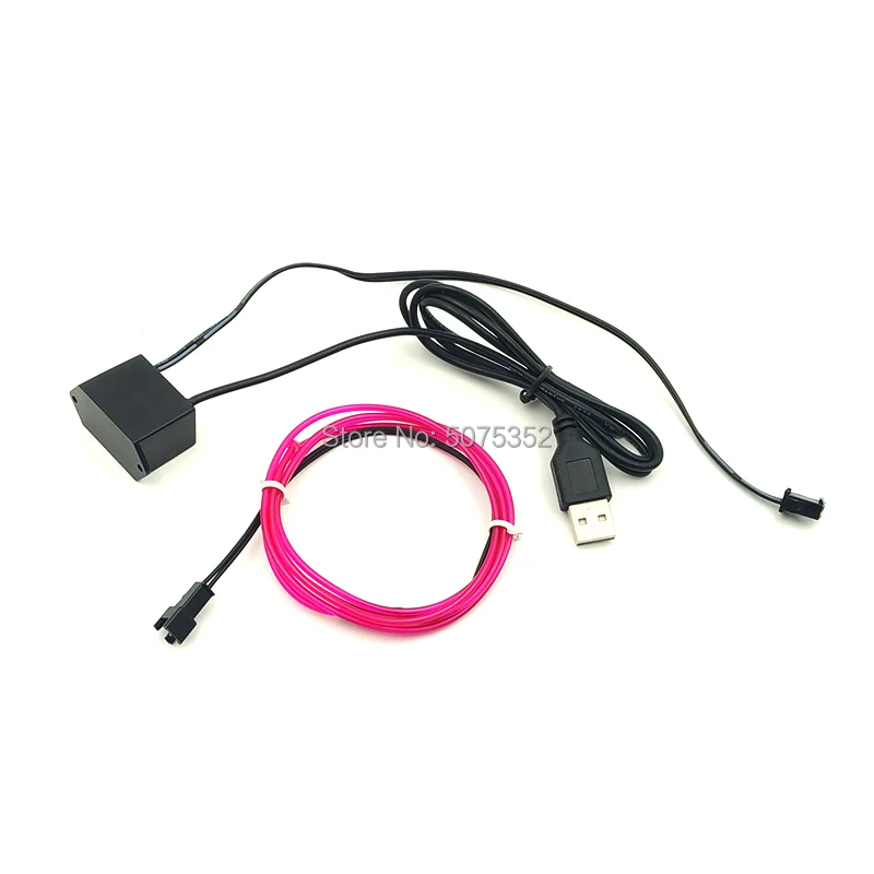 GZYUCHAO EL 2.3mm Flexible Wire Rope Tube 5VUSB Steady On Glow Neon Light Lamp Waterproof Led Strip For Computer Stage Decor |