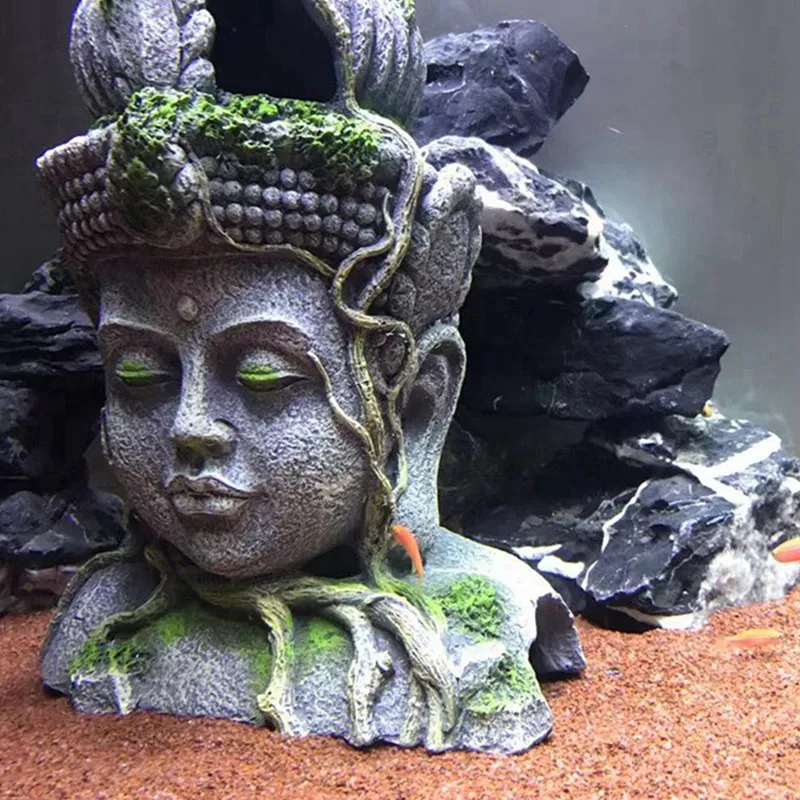 

Aquarium Landscape Decoration Simple Freshwater Aquarium Resin Statue Office Decoration Reptile Hideout Statue Decoration