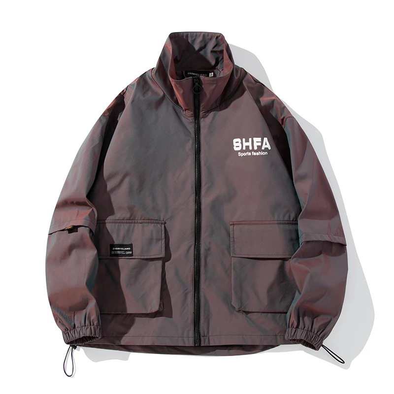 

Spring Autumn Streetwear Bomber Jackets Men Big Size 3XL Casual Loose Letter Print Windbreaker Jacket Male Hip Hop Coat Homme