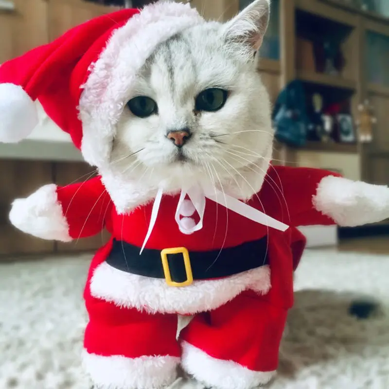 

[2021 Hot Sale]Dog Cat Christmas Upright Pet Christmas Transformation Christmas Clothes Teddy Bichon Funny Clothes