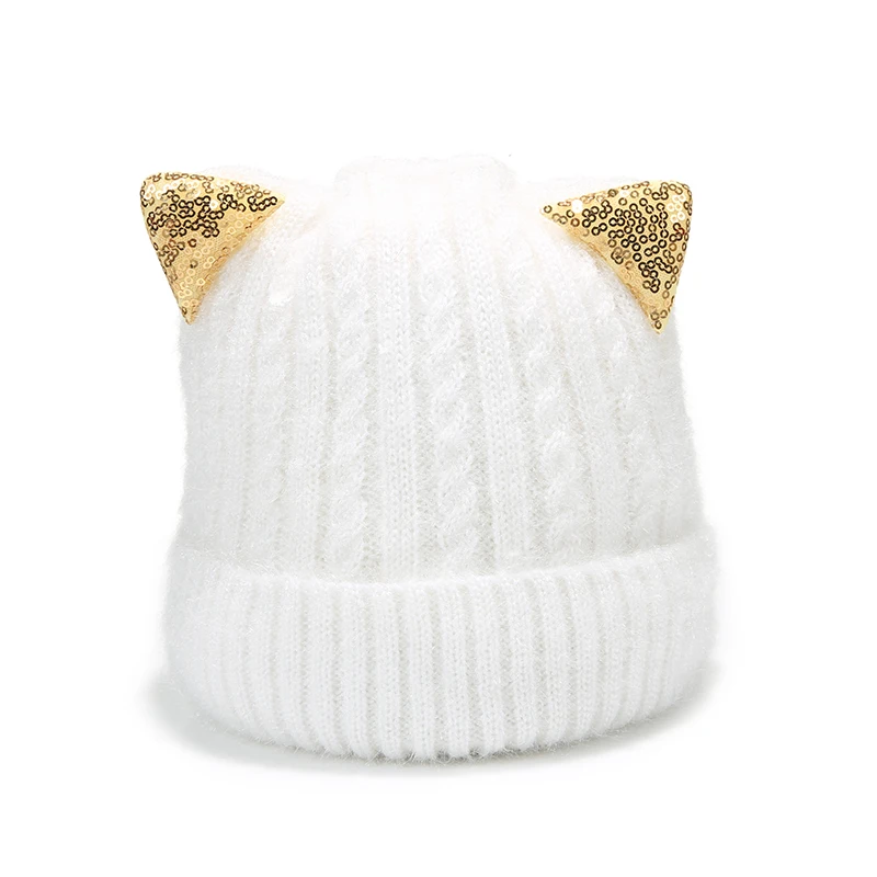 Детские зимние шапки с ушками для девочек и мальчиков теплые детская шапочка