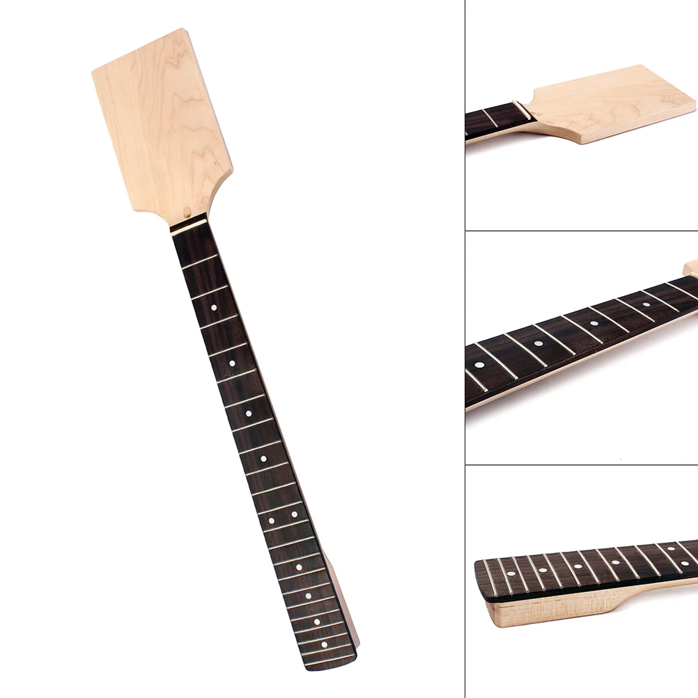 22 Frets Dot Inlay DIY Maple Guitar Neck Paddle Headstock Electric Replacement | Спорт и развлечения