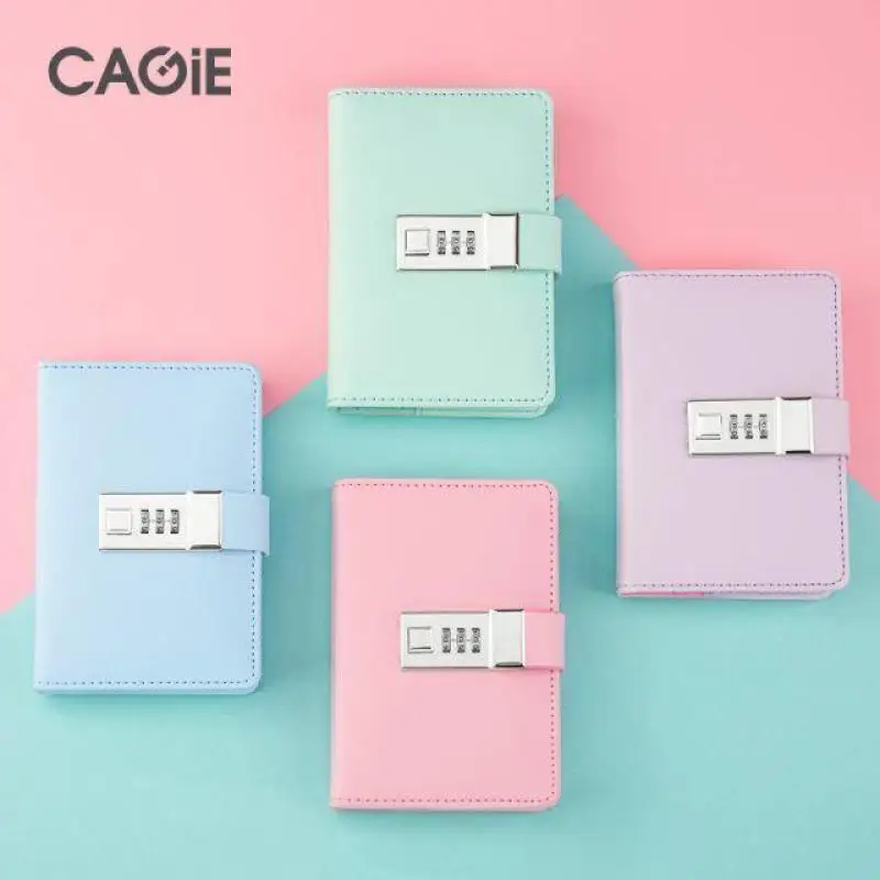 

Pocket Notepad Lockable Codebook A7 Diary Lovely Portable Notebook Stationery Portable Notebook