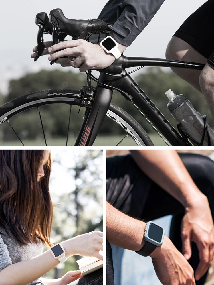 Ремешок для Apple Watch 4, 5, ремешок 44 мм, 40 мм, 3 iWatch, ремешок 42 мм, 38 мм, бампер, защита экрана, устойчивый к царапинам, ударопрочный чехол-крышка
