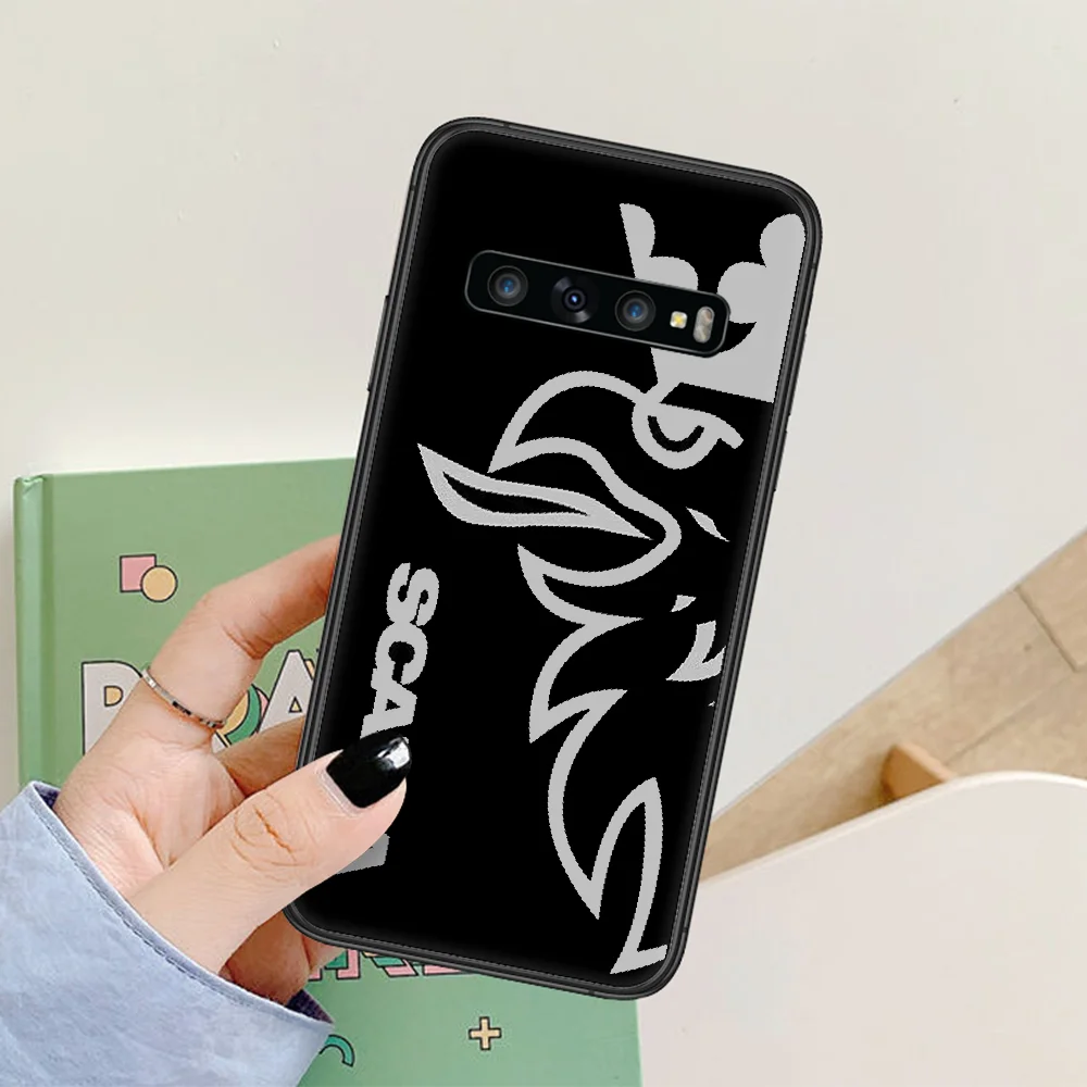 

Scanias Phone Case For Samsung Galaxy Note S 8 9 10 20 Plus E Lite Uitra black Cell Pretty Coque 3D Bumper Luxury Funda Tpu Back