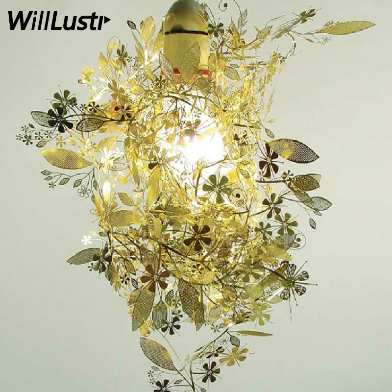 

Modern Artecnica Garland Lamp Tord Boontje Design DIY Pendant Light Black White Gold Silver Engraving Steel Suspension Lighting