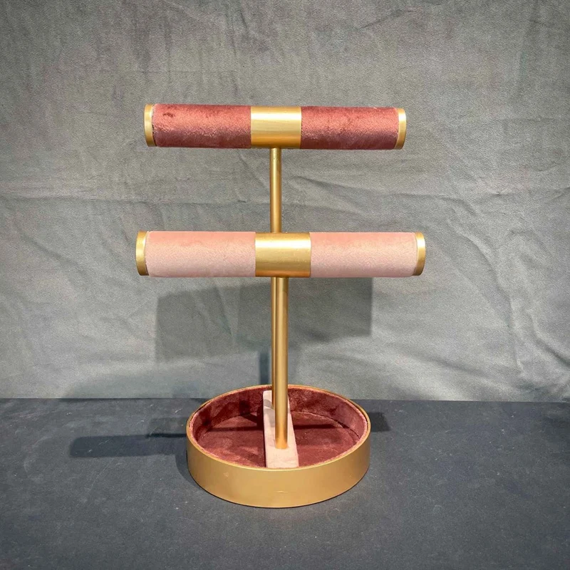 

2-Tiers Bracelet Watch T-Bar Rack Jewelry Hard Display Stand Holder Jewelry Organizer Hard Display Stand