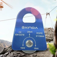 pulley high stability strong bearing capacity lightweight single fixed rope climbing survival equipment tool for overhead crossi