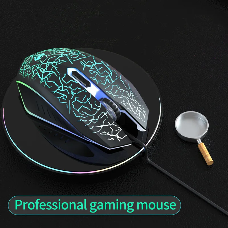 Мышь Компьютерная Проводная игровая эргономичная с подсветкой 6 кнопок 3500 DPI |