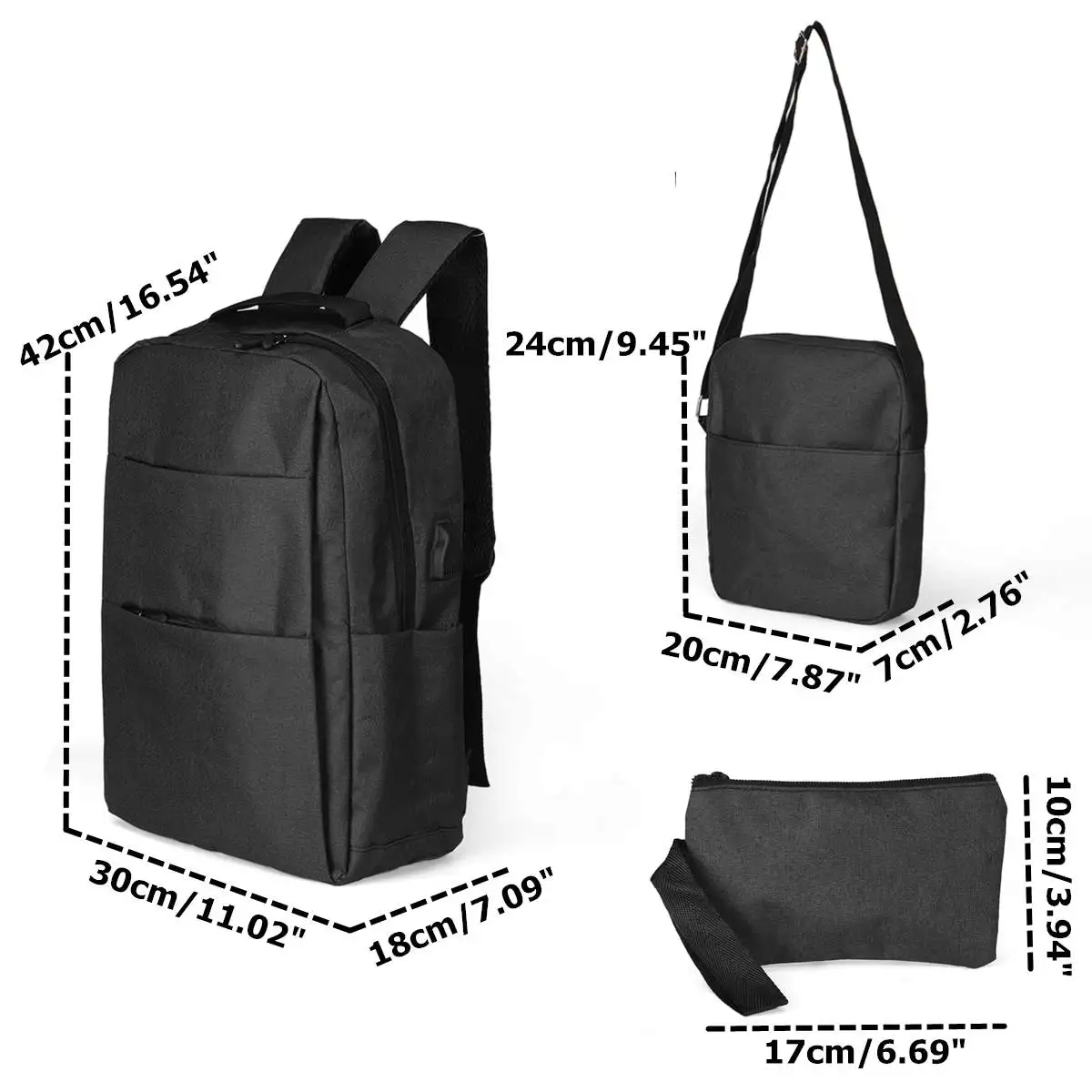 

3IN1 Laptop USB Backpack School Bag Rucksack Anti Theft Men Backbag Travel Daypacks Male Leisure Backpack Mochila Feminina 2020
